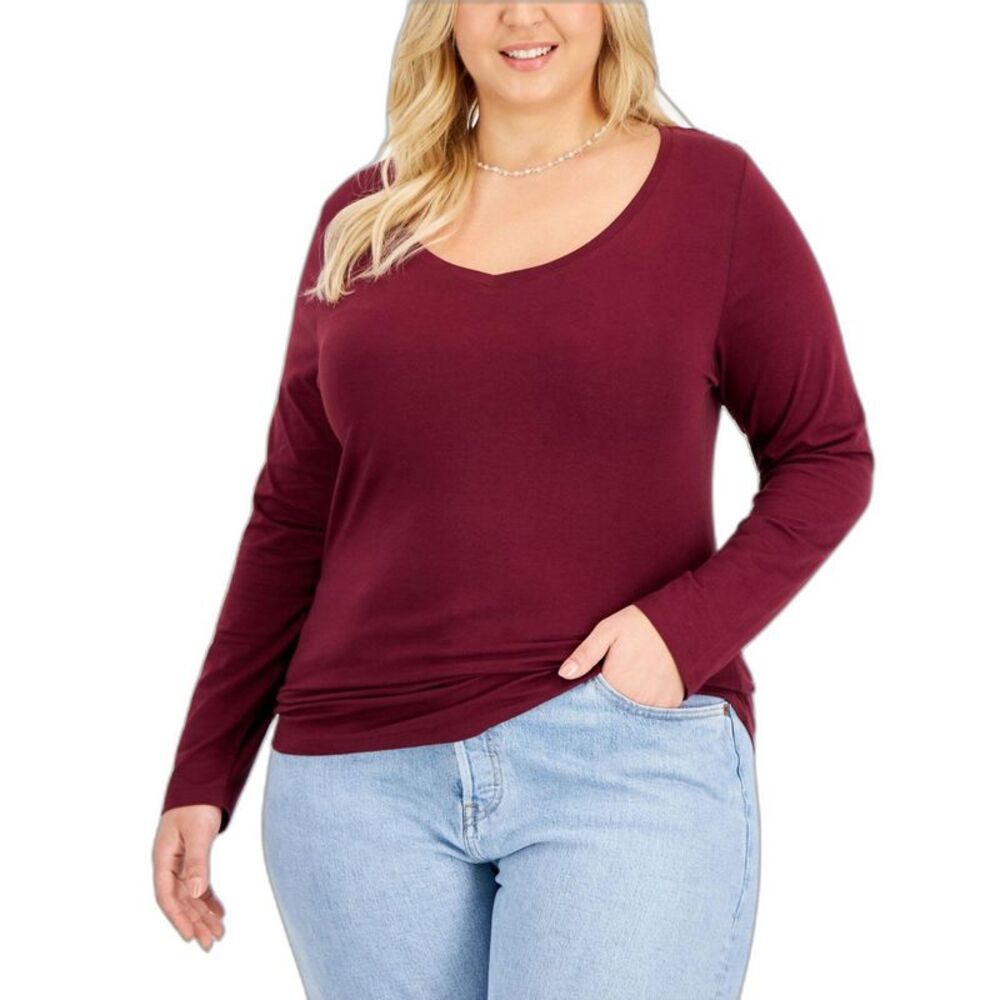 Plus Size V-Neck Top - Picture 2 of 2